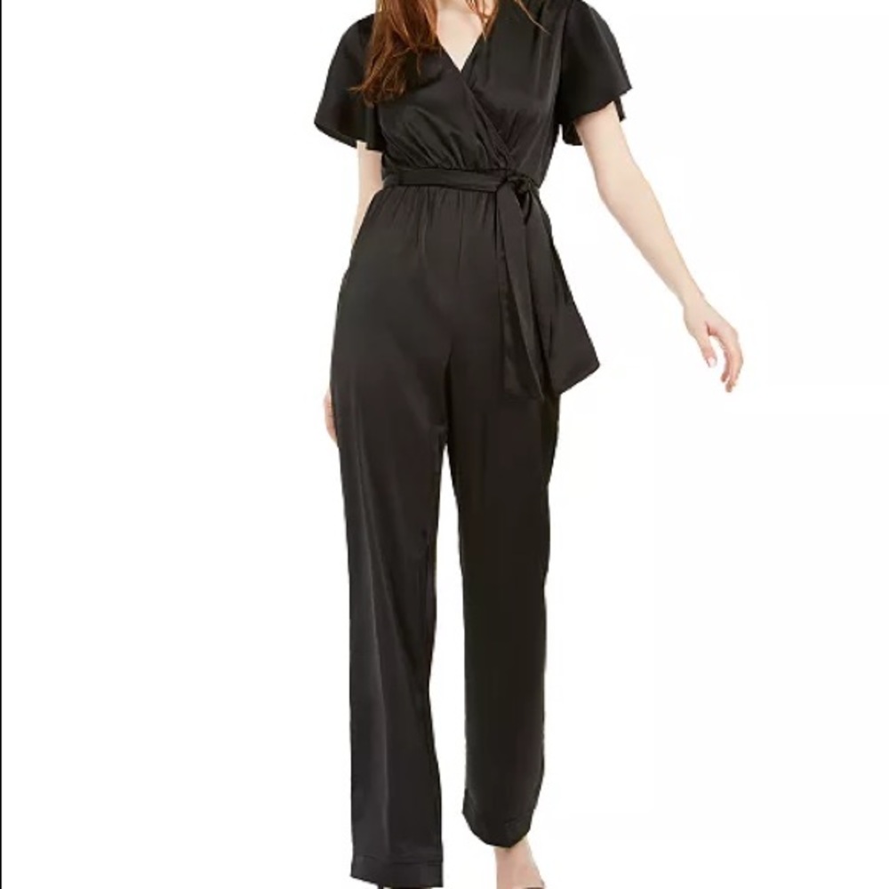 Kendall + Kylie Faux Wrap Tie Waist Jumpsuit